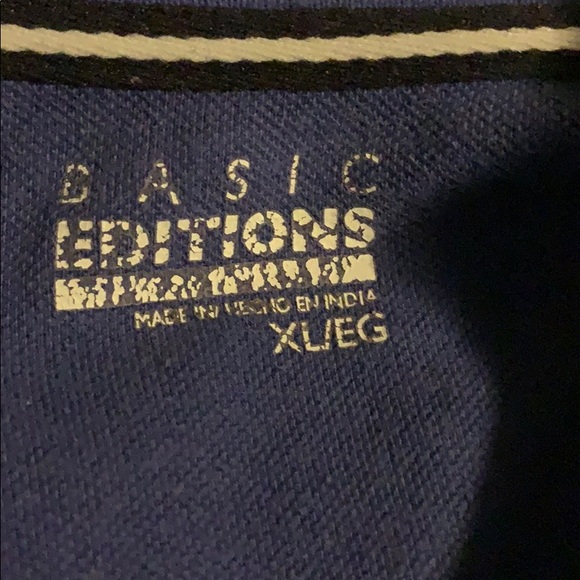 Basic additions XL/EG Blue polo shirt - Picture 2 of 2